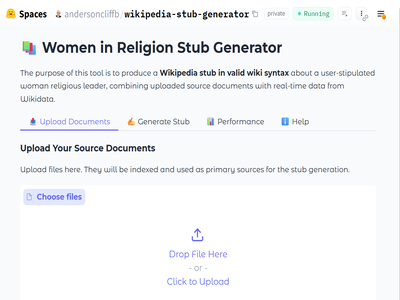 Women in Religion: AI for Wikipedia Biographies